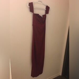 *3 for 25 Bundle and Save.CBR One Shoulder Burgundy Dress
